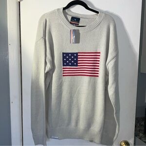 Simply Southern Crewneck Sweater with Flag Design XL
